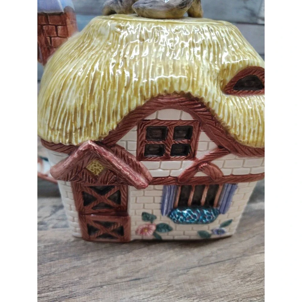 Fitz & Floyd Teapot Collectible Fables & Fairytales THREE LITTLE PIGS #792/1500